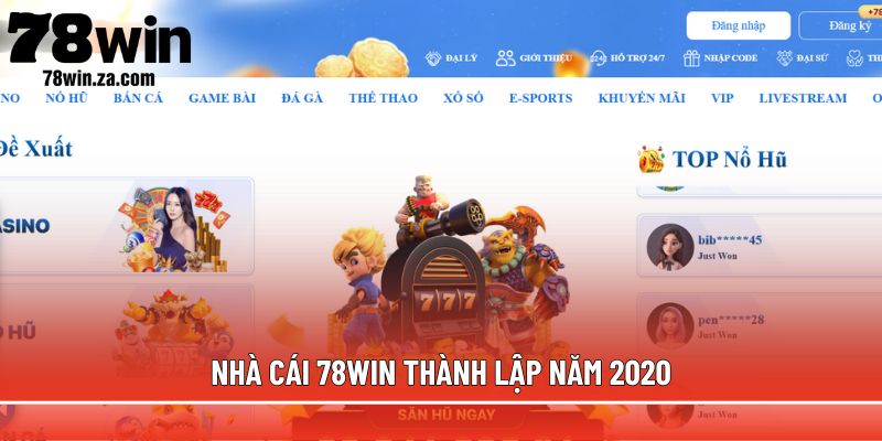 Nhà cái 78Win thành lập năm 2020